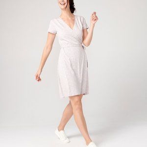 PACT Organic Cotton Wrap Tie Dress